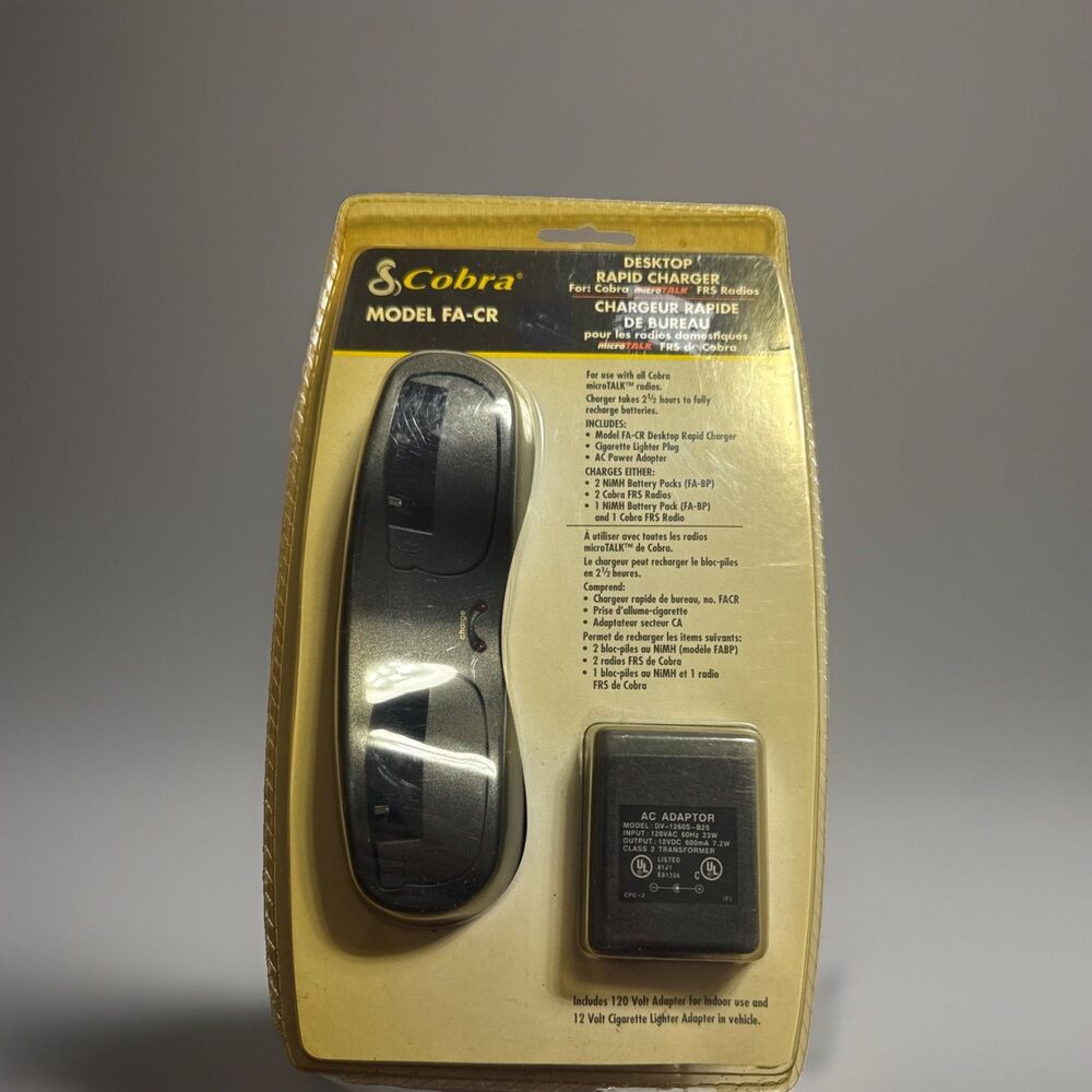 Cobra Model FA-CS Desktop Charger For Use With Micro Talk Radios Sealed, New